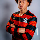 Camisa Flamengo Retrô 2009 Manga Longa Vermelha e Preta - Nike